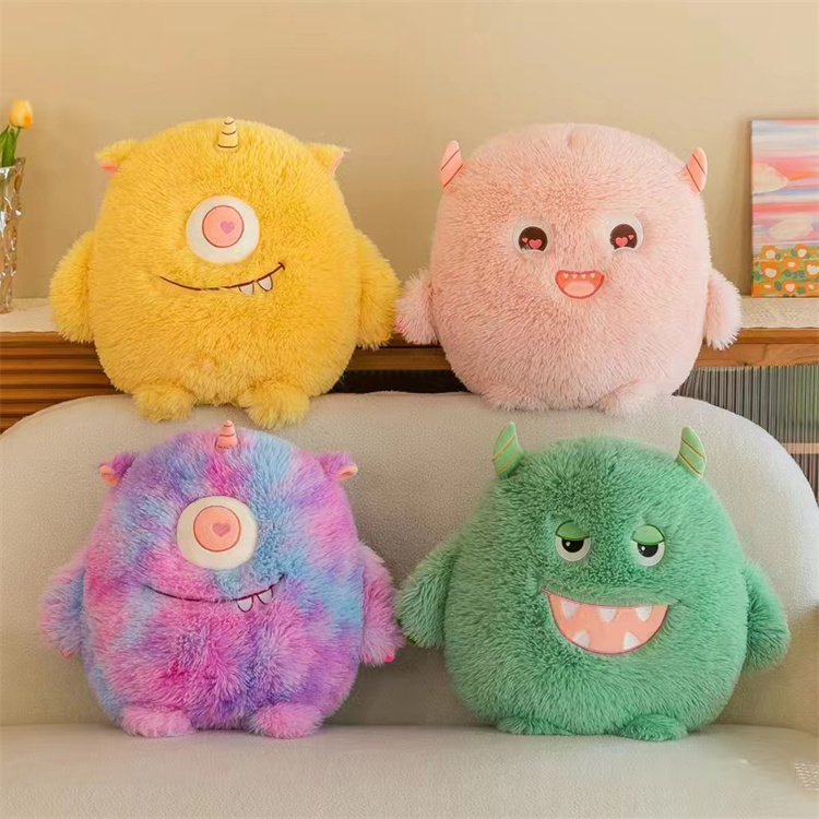 Colorful little monster pillow