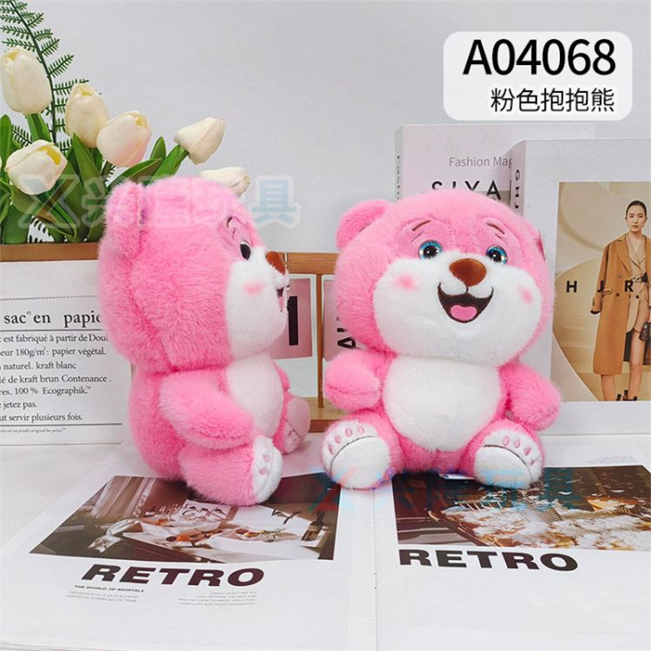 Pink hugging bear