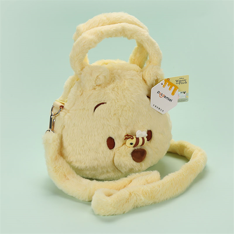 Pooh bear plush cross-body bag