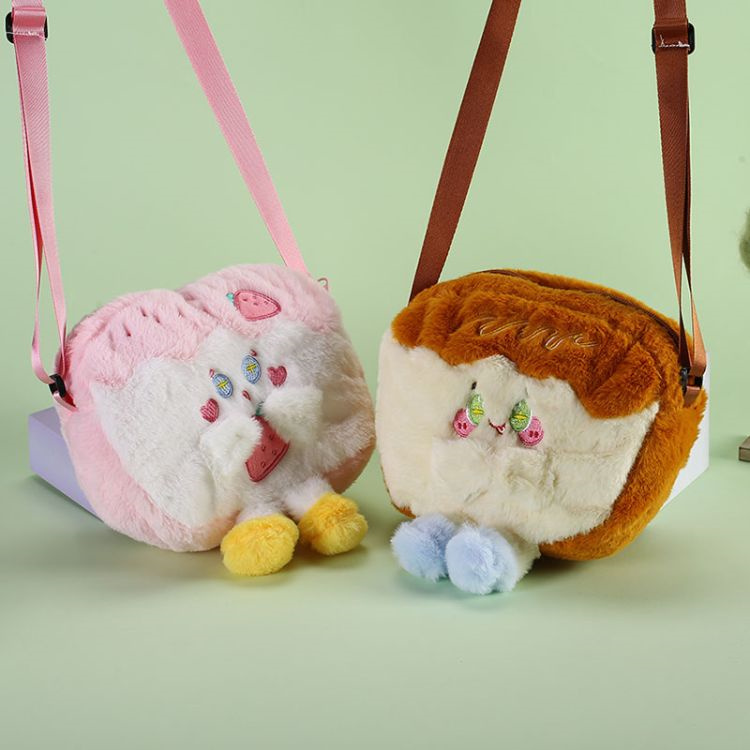 Toast bread cross-body bag