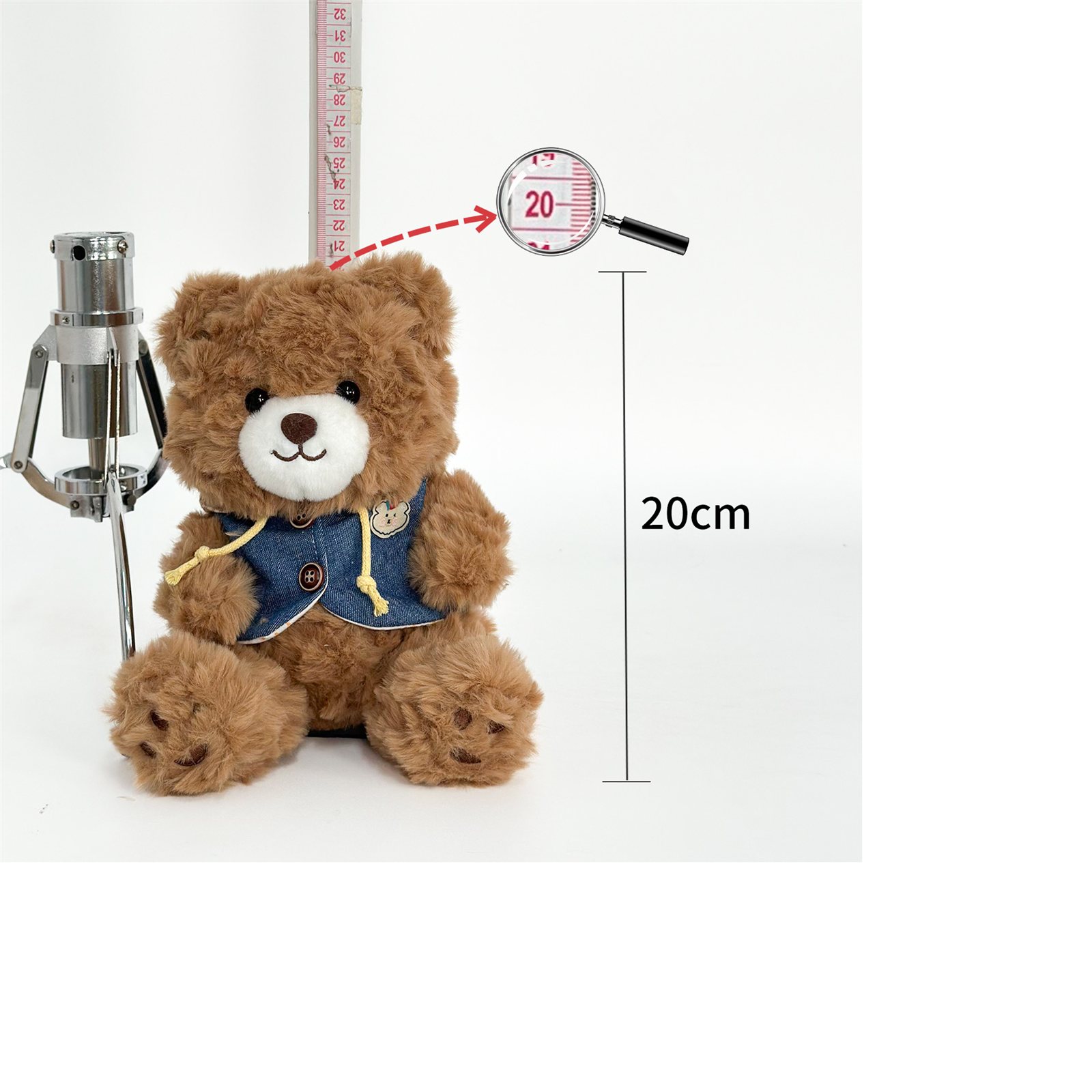 Custom plush bear specification with 20cm size marking – A16484 | BeibaoToys