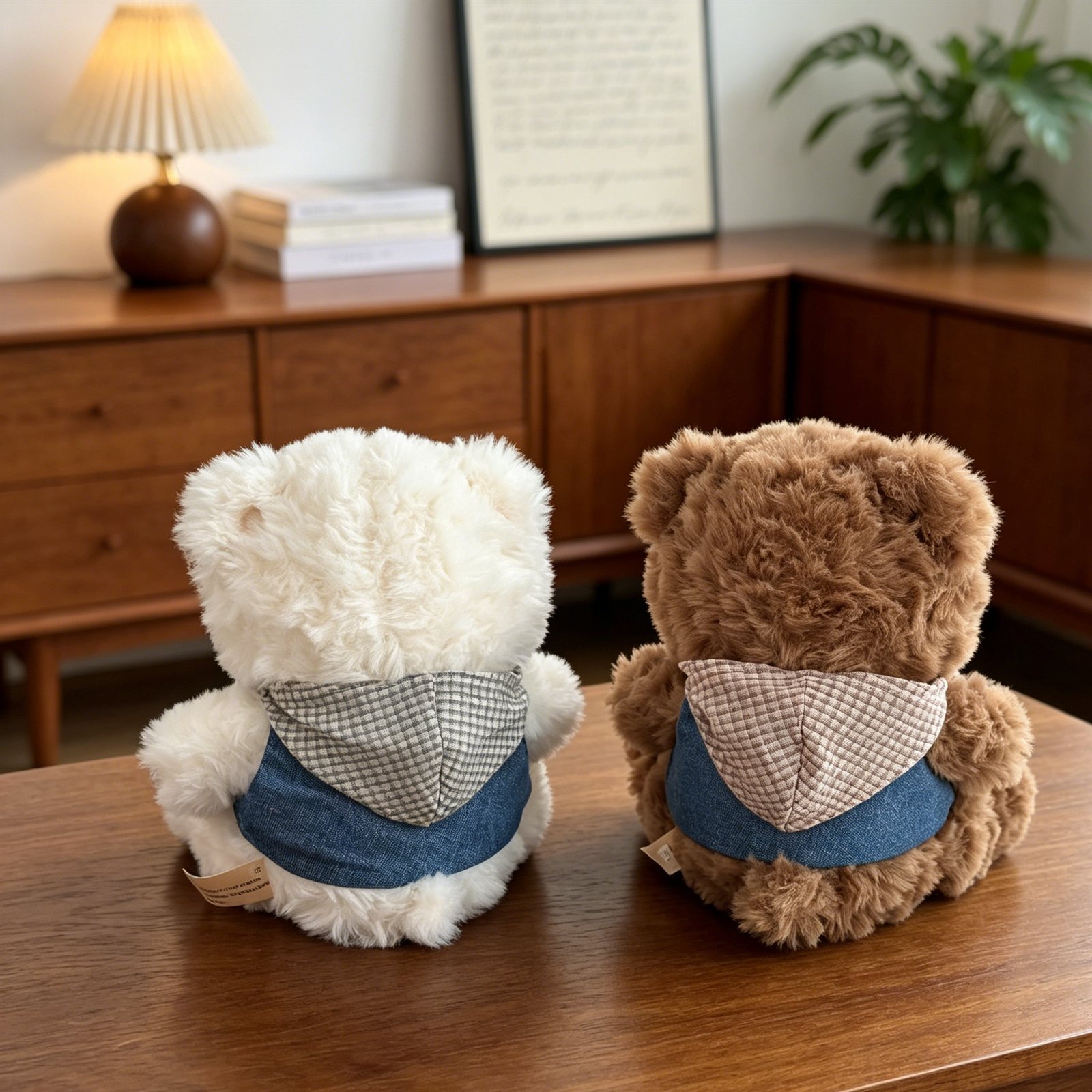 Vest Dongdong Bear Plush Toy Back View – A16484 – 20cm | BeibaoToys
