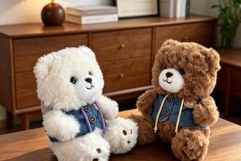 Vest Dongdong Bear Plush Toy – A16484 – 20cm Sitting | BeibaoToys